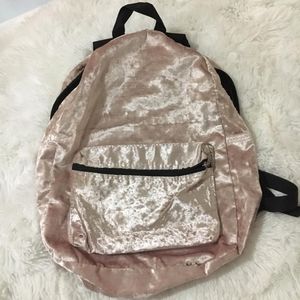Pink Velevet Book Bag